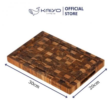 Thớt thái chữ nhật gỗ Teak Kaiyo DC01