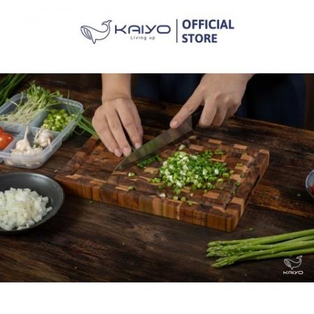 Thớt thái chữ nhật gỗ Teak Kaiyo DC01