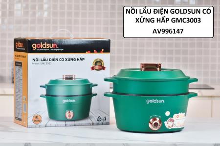 NỒI LẨU ĐIỆN GOLDSUN CÓ XỬNG HẤP GMC3003