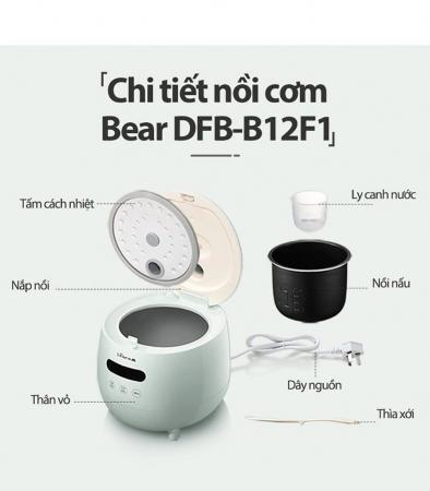 Nồi Cơm Điện Tử 1,2L Bear DFB-B12F1