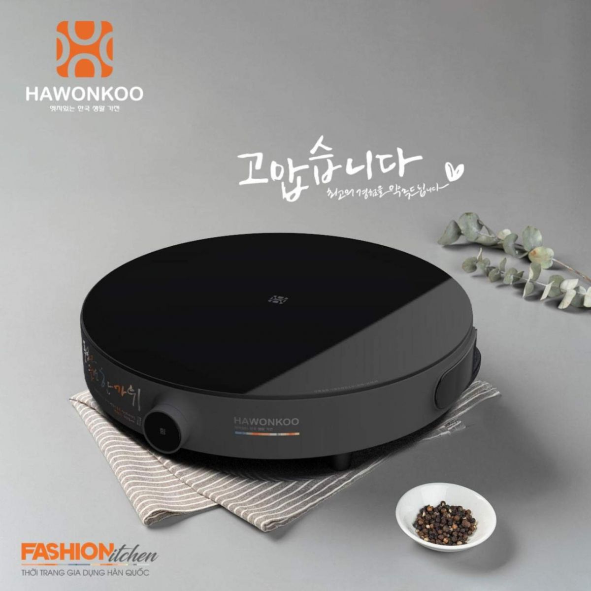 Bếp từ đôi kèm nồi Hawonkoo CEH-101-I