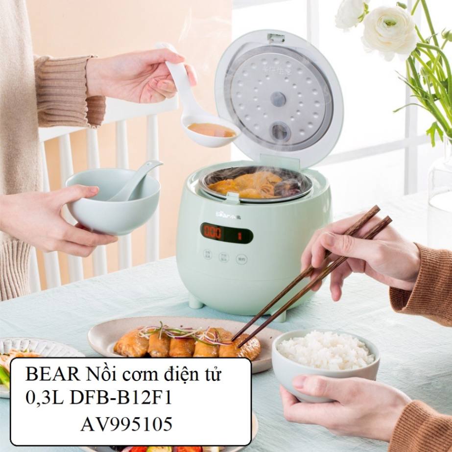 Nồi cơm điện tử 1,2L Bear DFB-B12F1